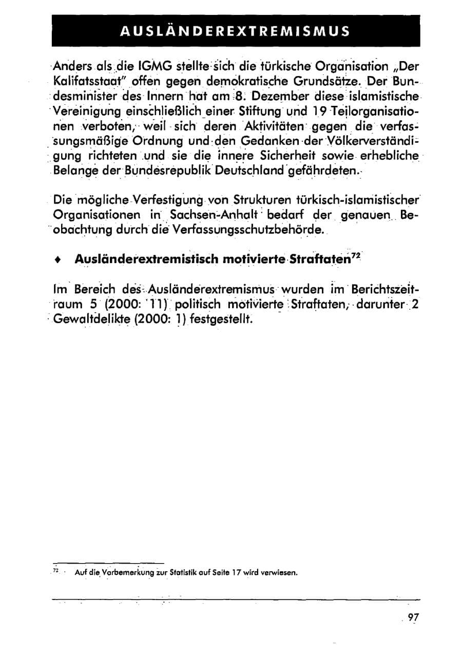 Seite 108 des Verfassungsschutzbericht 2001 Sachsen-Anhalt