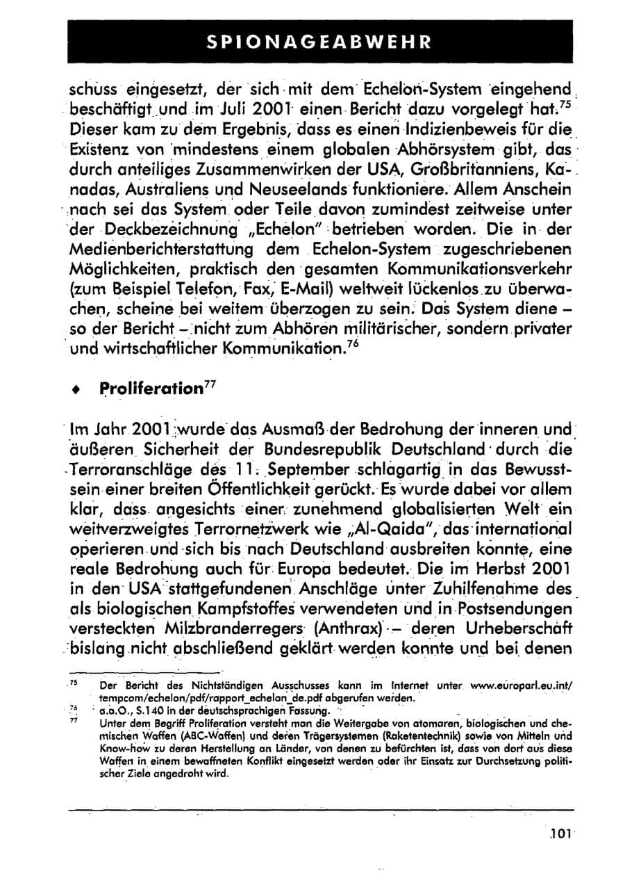 Seite 112 des Verfassungsschutzbericht 2001 Sachsen-Anhalt