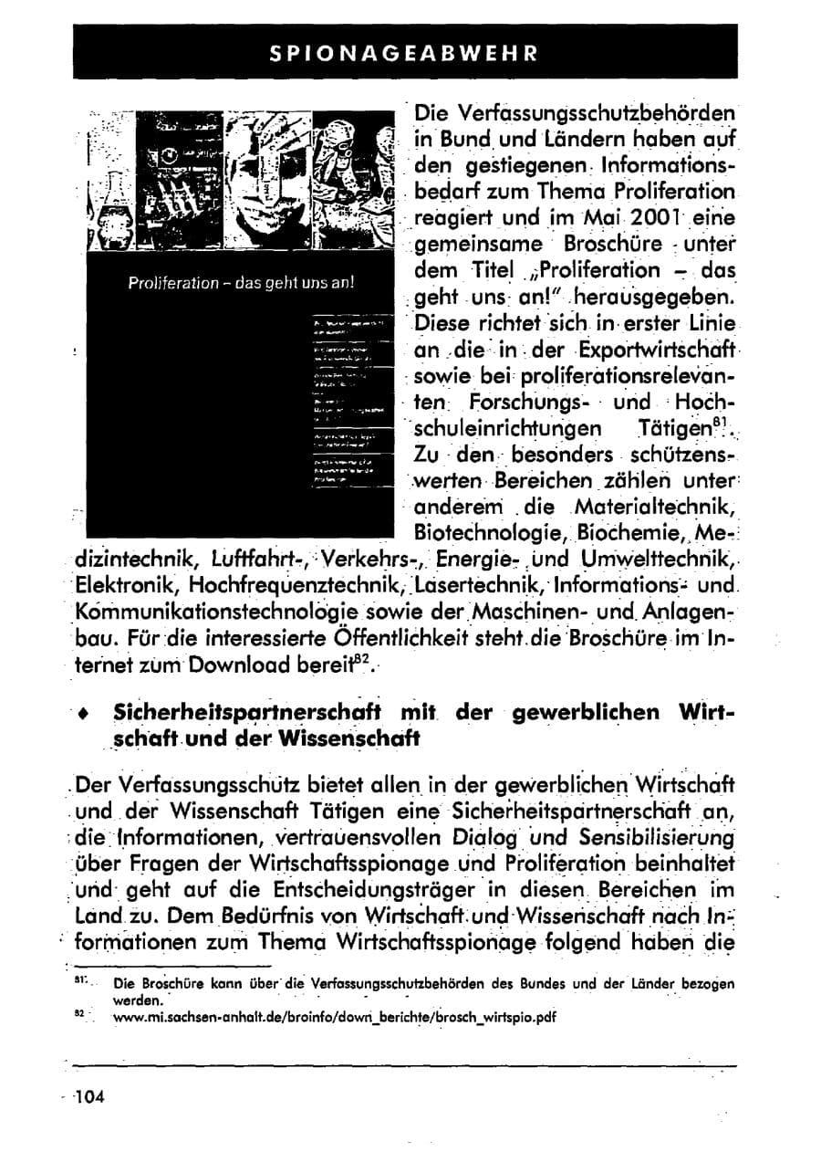 Seite 115 des Verfassungsschutzbericht 2001 Sachsen-Anhalt