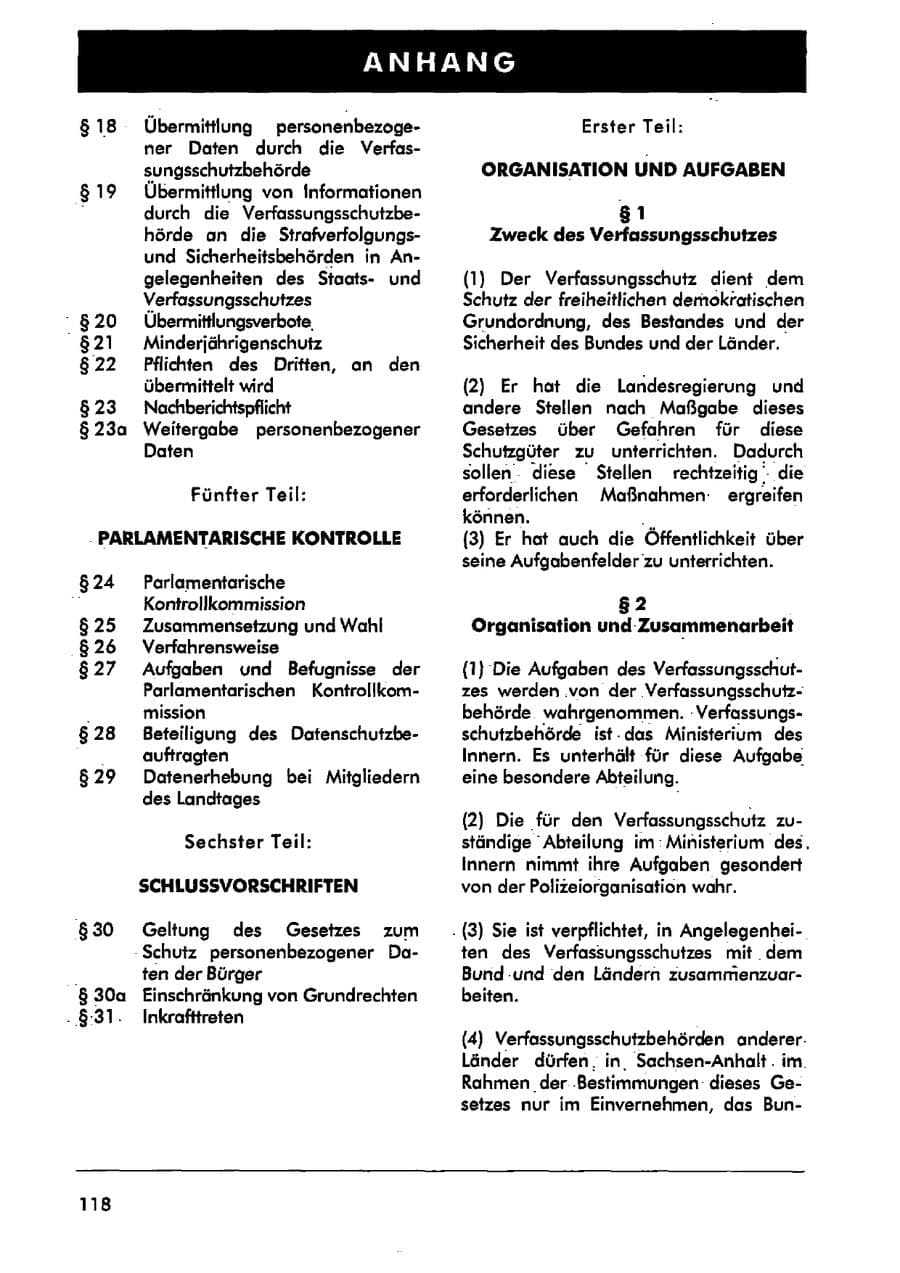 Seite 129 des Verfassungsschutzbericht 2001 Sachsen-Anhalt