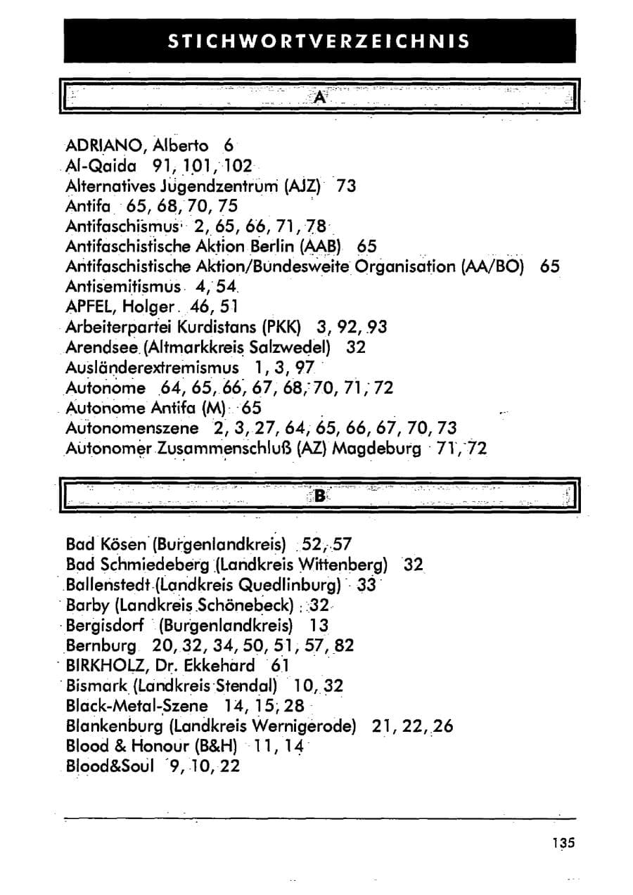 Seite 146 des Verfassungsschutzbericht 2001 Sachsen-Anhalt