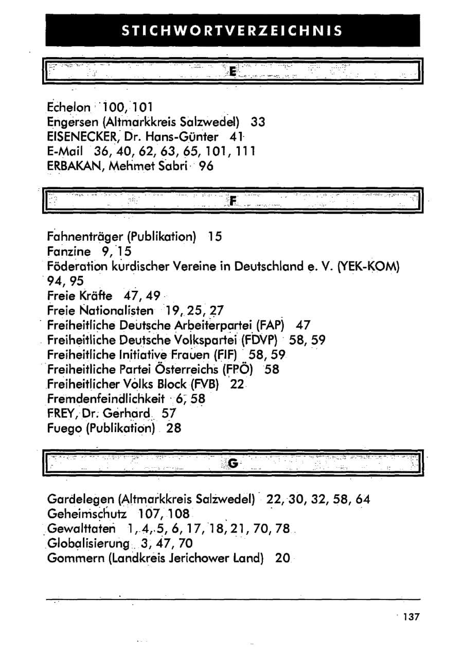 Seite 148 des Verfassungsschutzbericht 2001 Sachsen-Anhalt