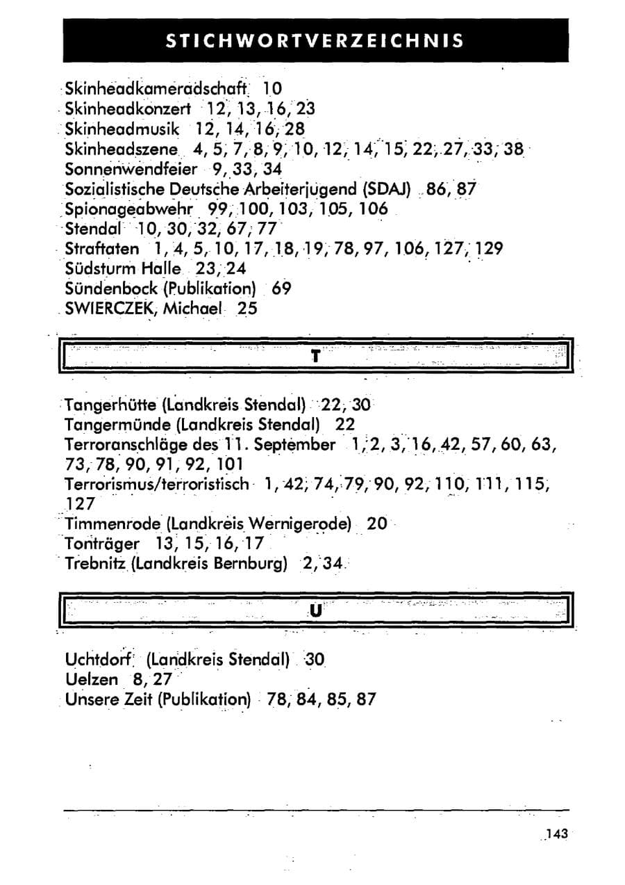 Seite 154 des Verfassungsschutzbericht 2001 Sachsen-Anhalt