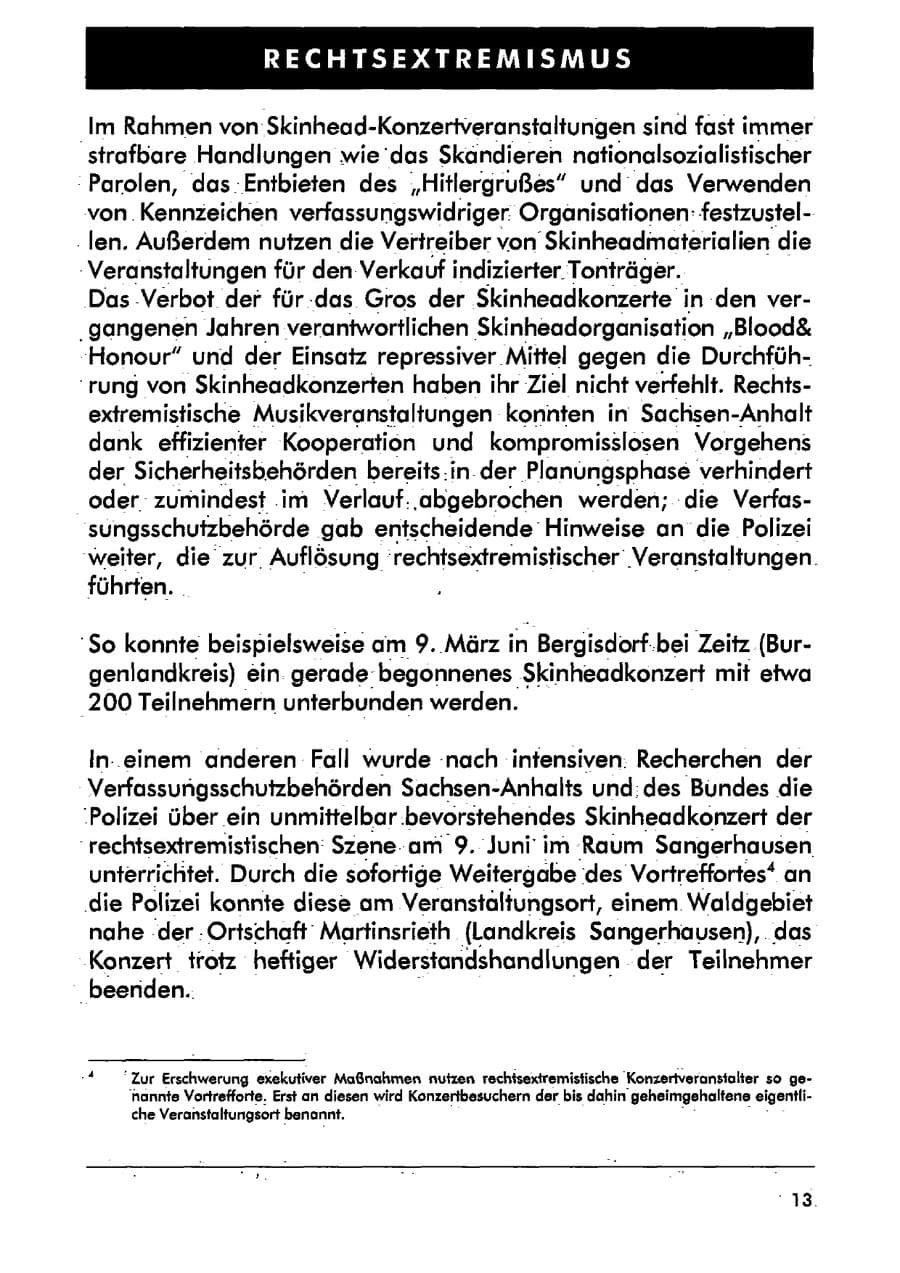 Seite 24 des Verfassungsschutzbericht 2001 Sachsen-Anhalt