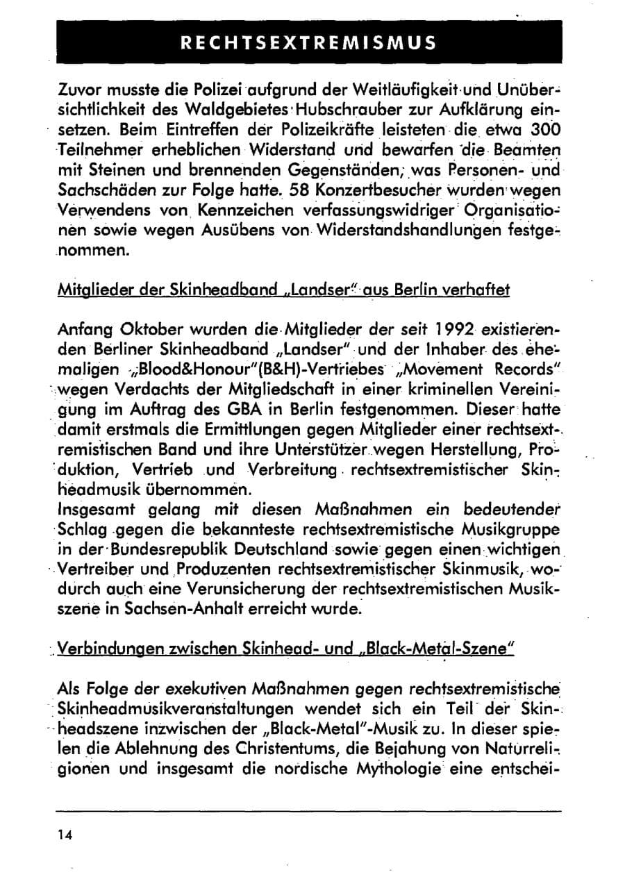 Seite 25 des Verfassungsschutzbericht 2001 Sachsen-Anhalt