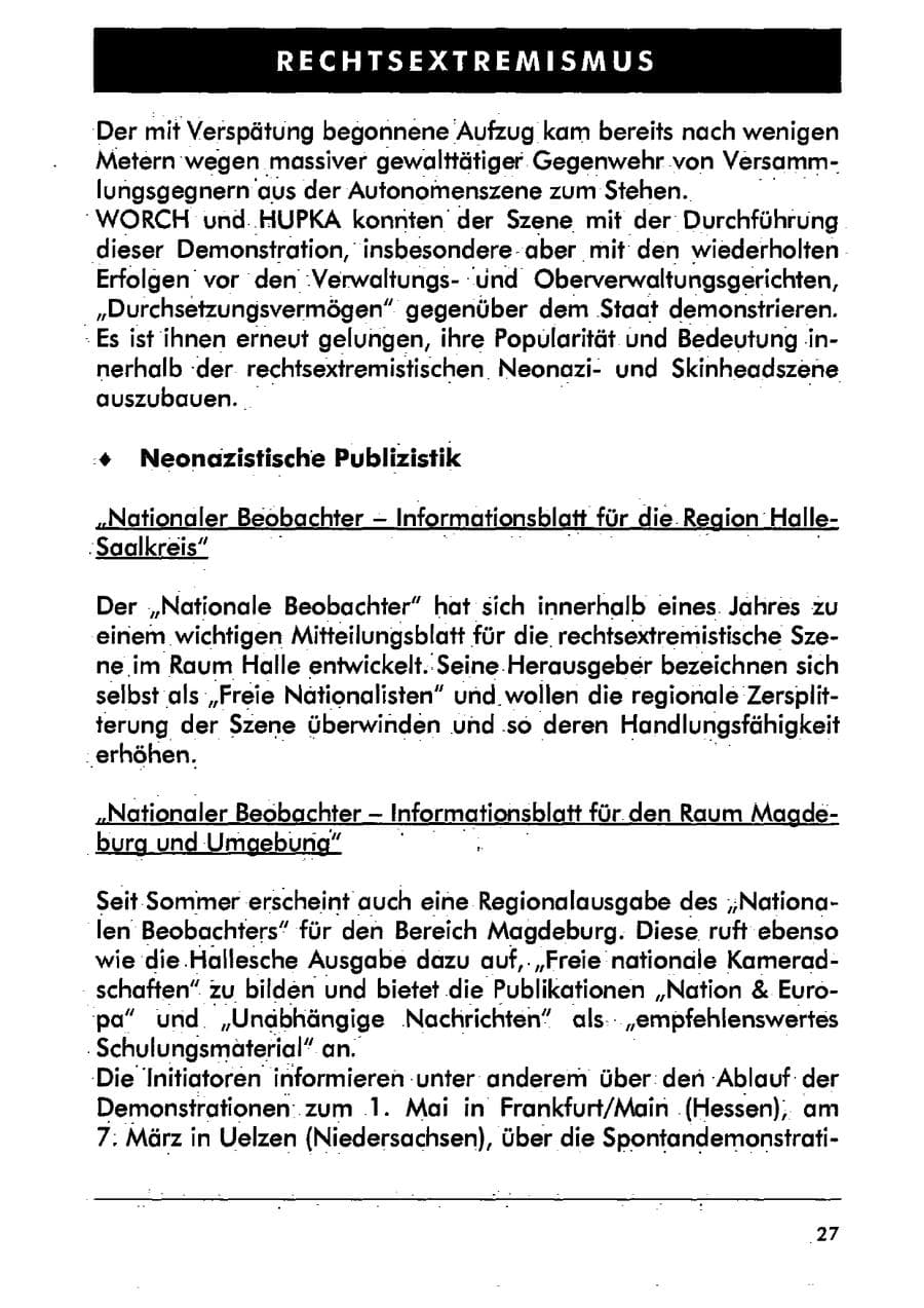 Seite 38 des Verfassungsschutzbericht 2001 Sachsen-Anhalt
