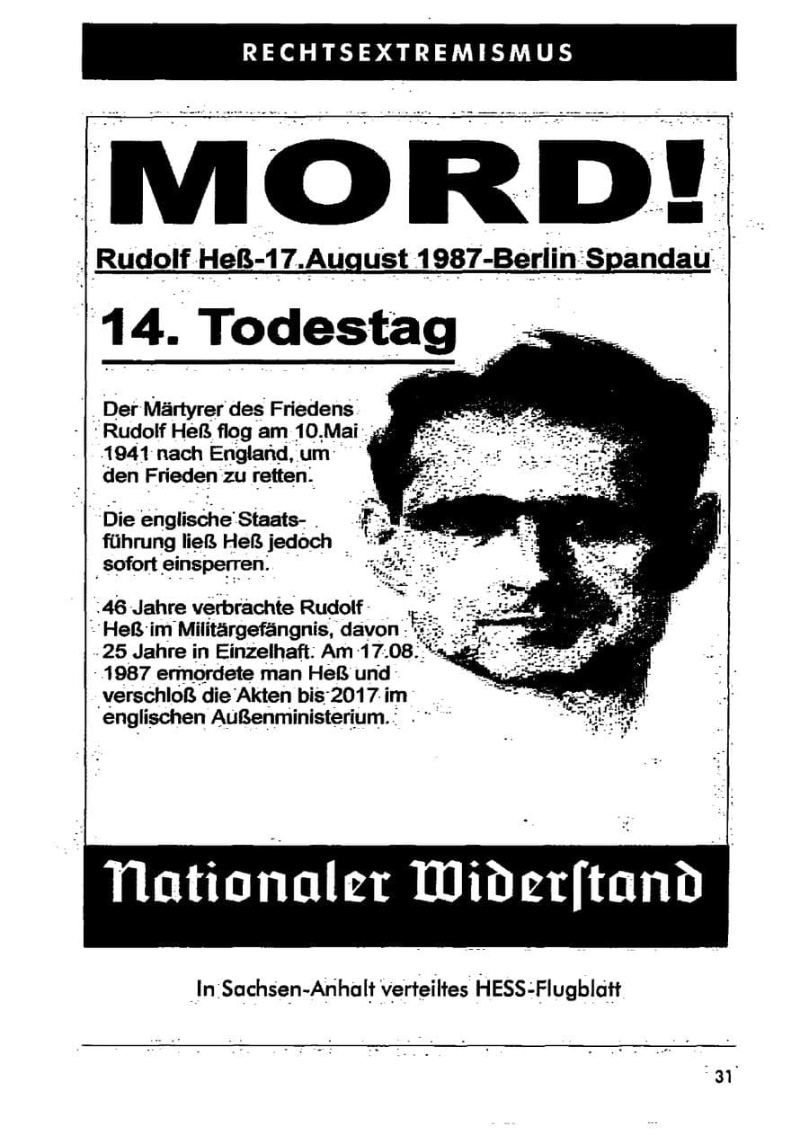 Seite 42 des Verfassungsschutzbericht 2001 Sachsen-Anhalt