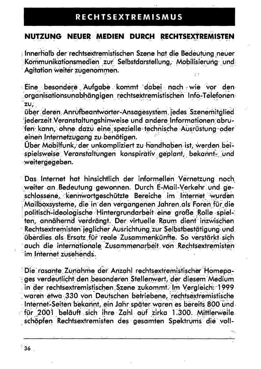 Seite 47 des Verfassungsschutzbericht 2001 Sachsen-Anhalt