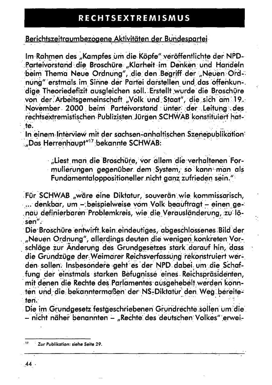 Seite 55 des Verfassungsschutzbericht 2001 Sachsen-Anhalt