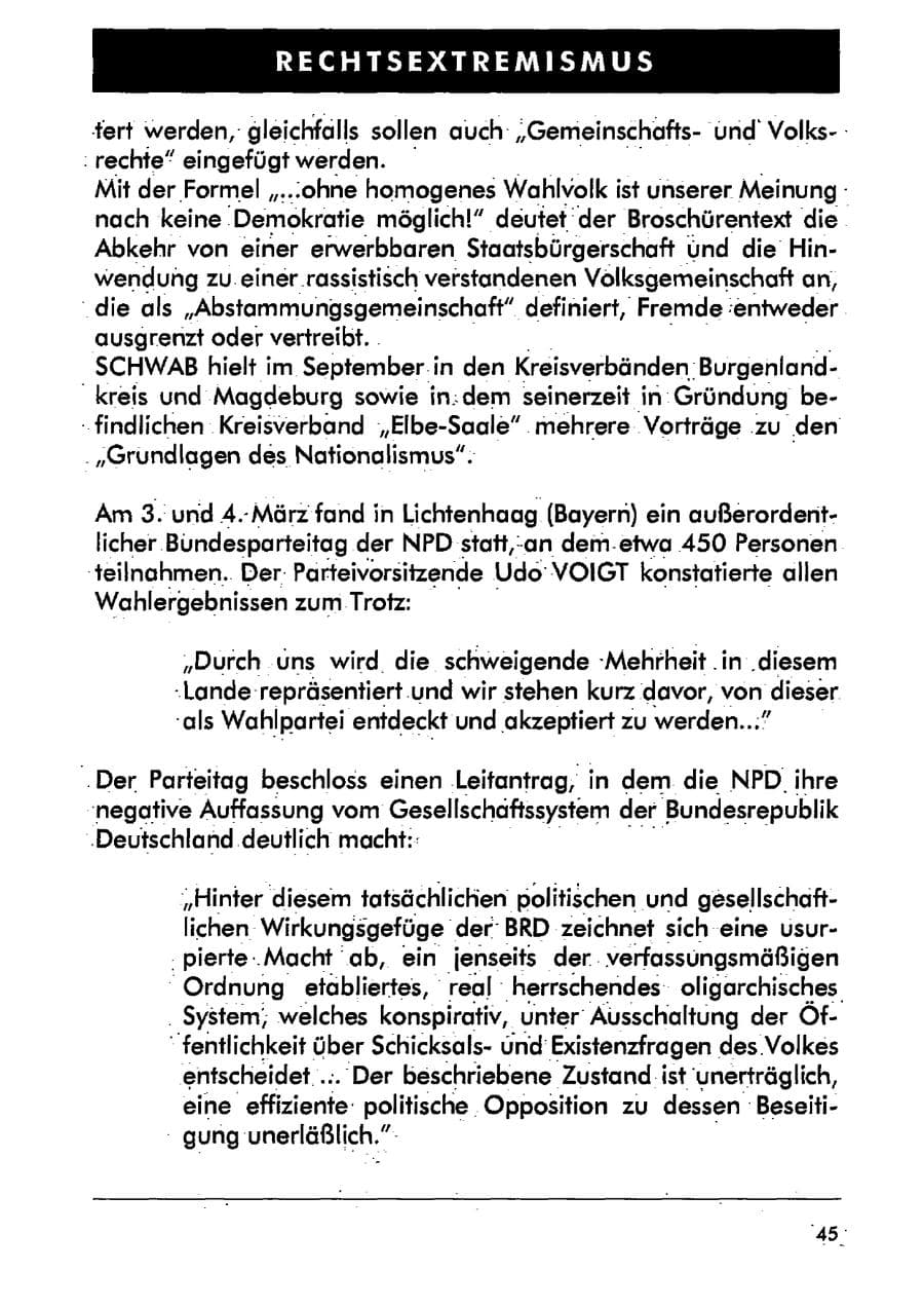 Seite 56 des Verfassungsschutzbericht 2001 Sachsen-Anhalt