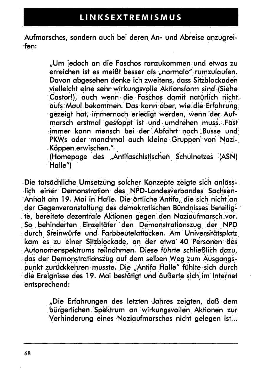 Seite 79 des Verfassungsschutzbericht 2001 Sachsen-Anhalt