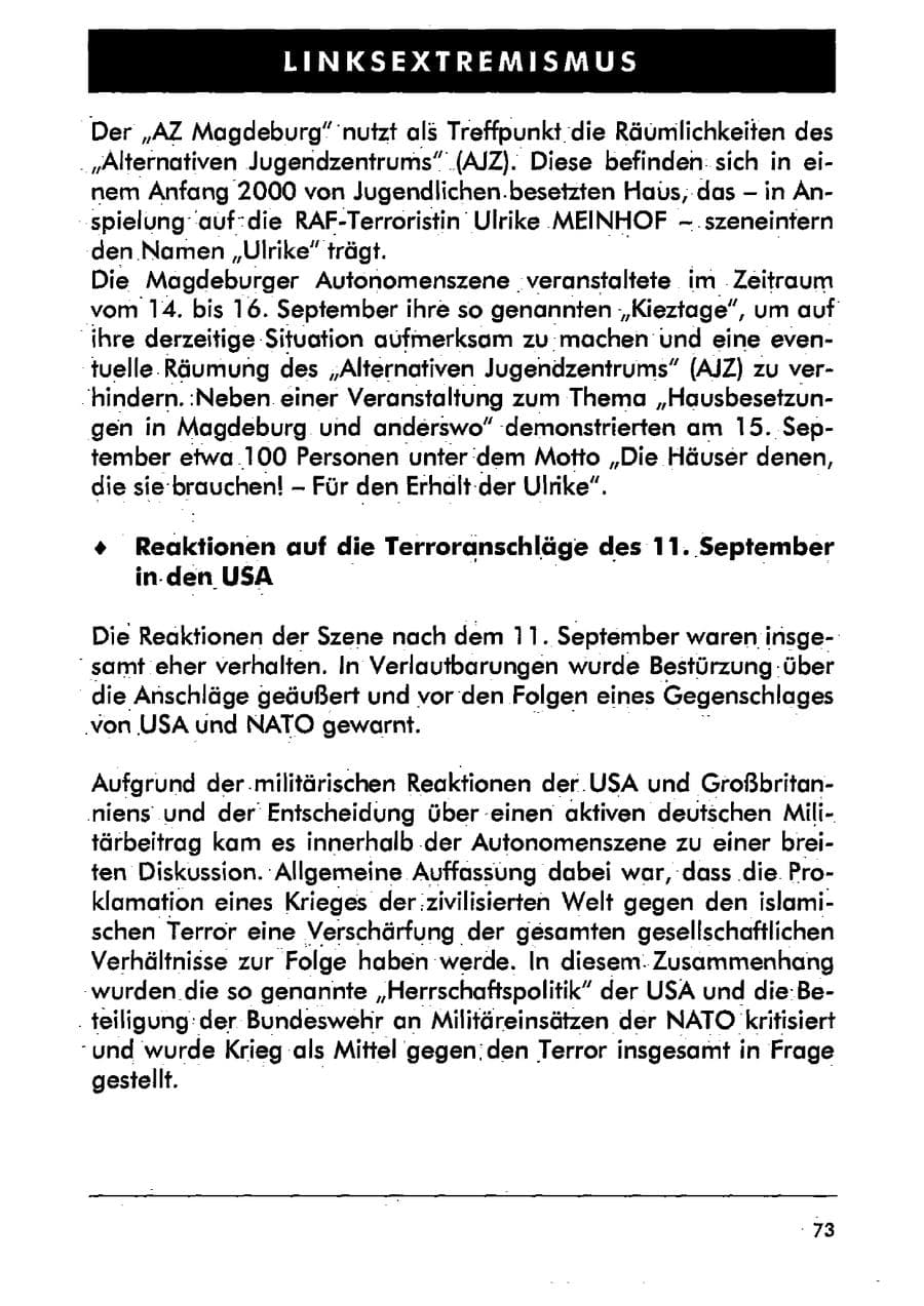 Seite 84 des Verfassungsschutzbericht 2001 Sachsen-Anhalt