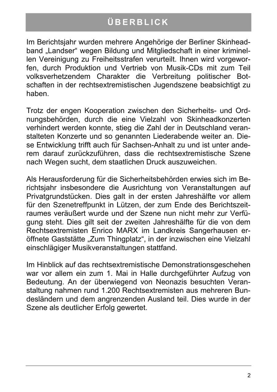 Seite 11 des Verfassungsschutzbericht 2003 Sachsen-Anhalt