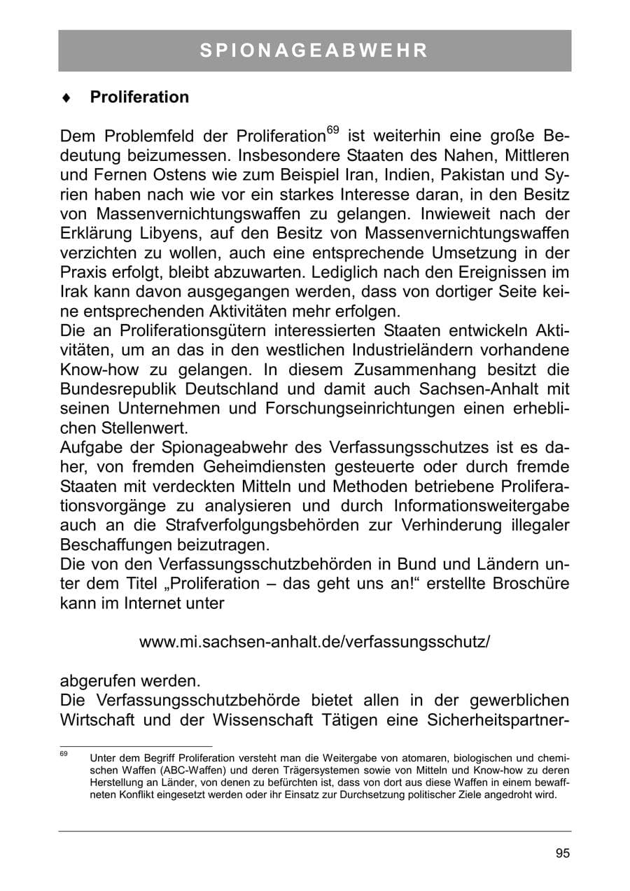 Seite 104 des Verfassungsschutzbericht 2003 Sachsen-Anhalt