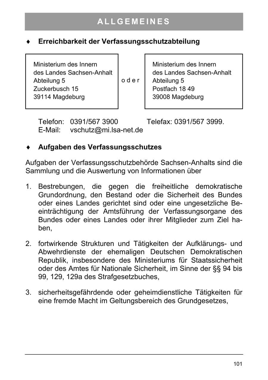 Seite 110 des Verfassungsschutzbericht 2003 Sachsen-Anhalt