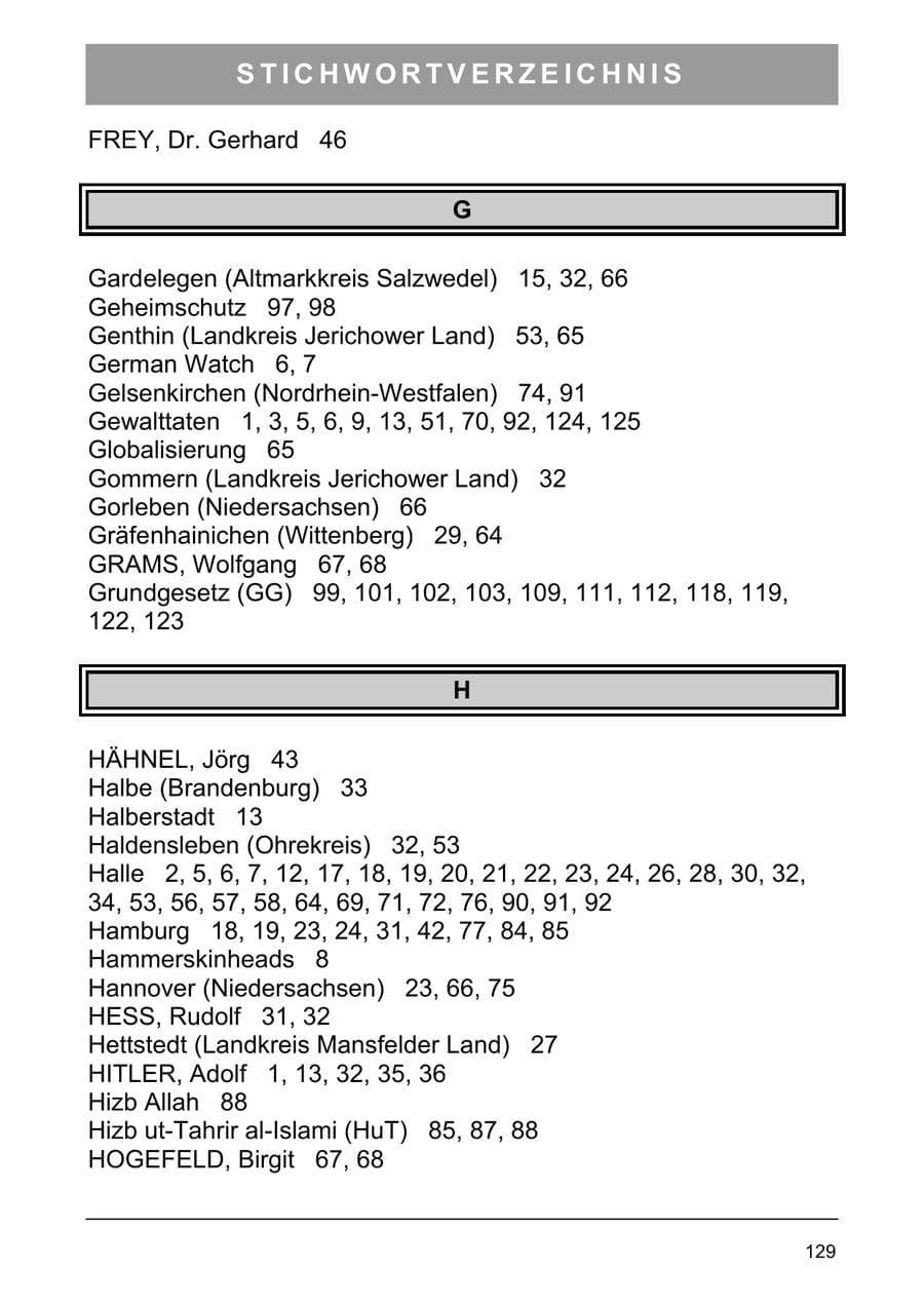 Seite 138 des Verfassungsschutzbericht 2003 Sachsen-Anhalt