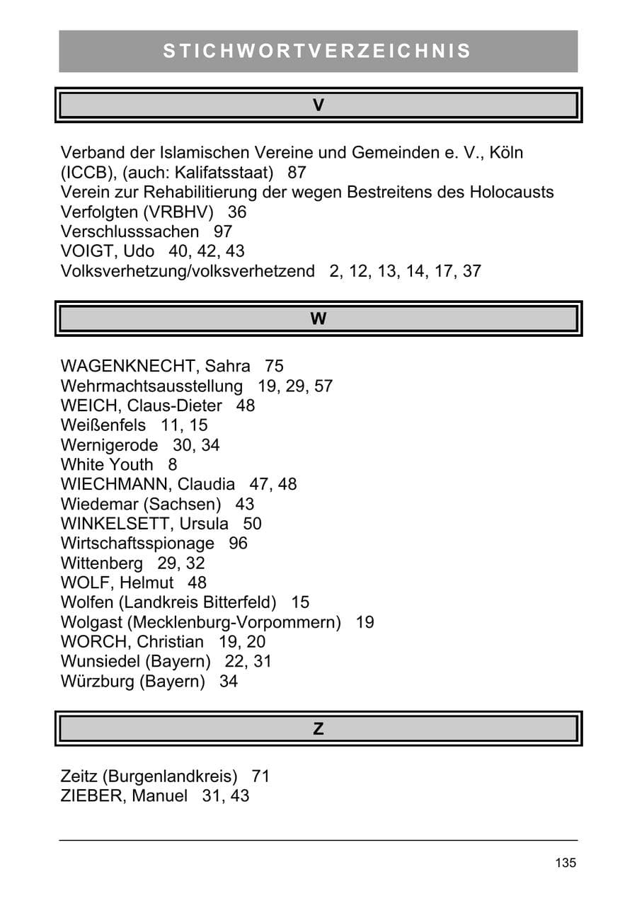 Seite 144 des Verfassungsschutzbericht 2003 Sachsen-Anhalt