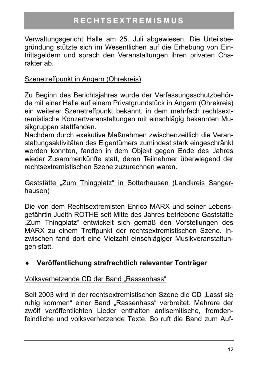 Seite 21 des Verfassungsschutzbericht 2003 Sachsen-Anhalt