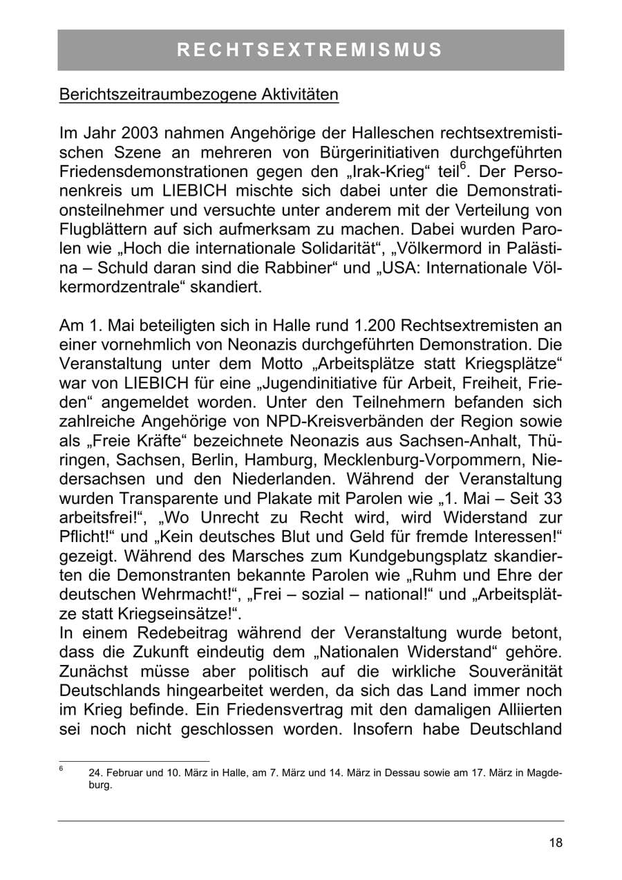 Seite 27 des Verfassungsschutzbericht 2003 Sachsen-Anhalt