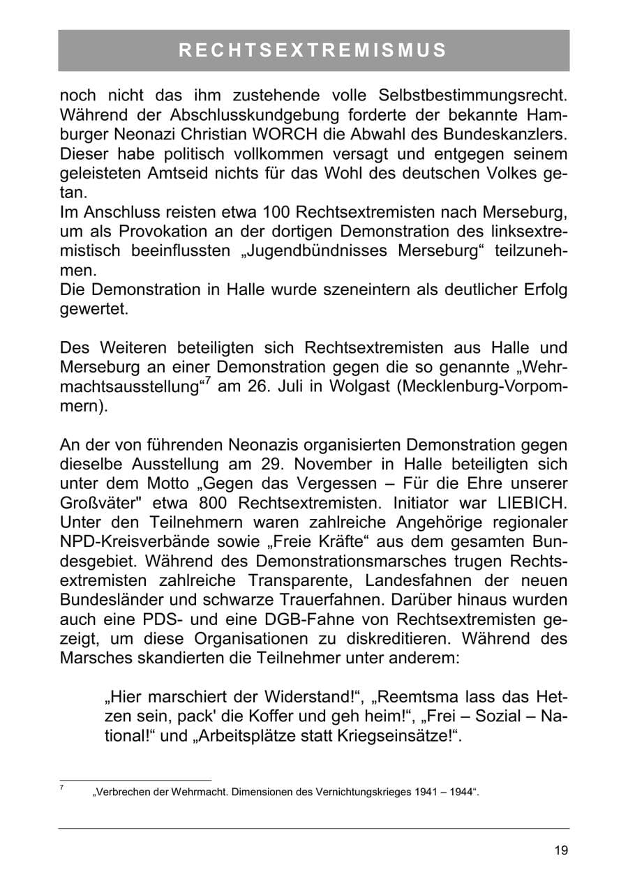 Seite 28 des Verfassungsschutzbericht 2003 Sachsen-Anhalt