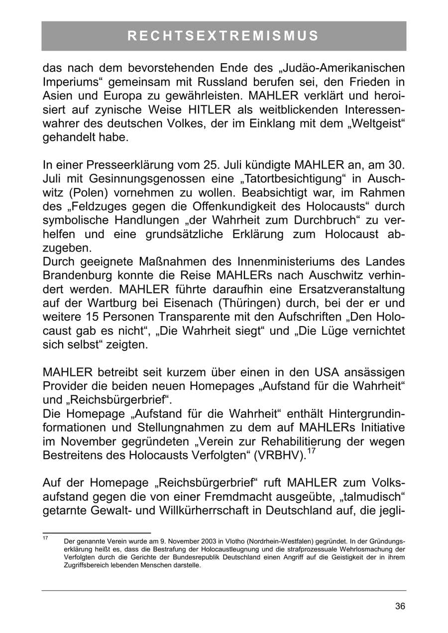 Seite 45 des Verfassungsschutzbericht 2003 Sachsen-Anhalt