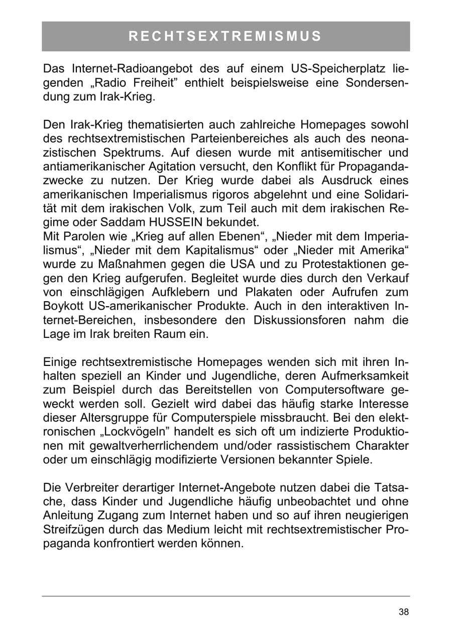 Seite 47 des Verfassungsschutzbericht 2003 Sachsen-Anhalt