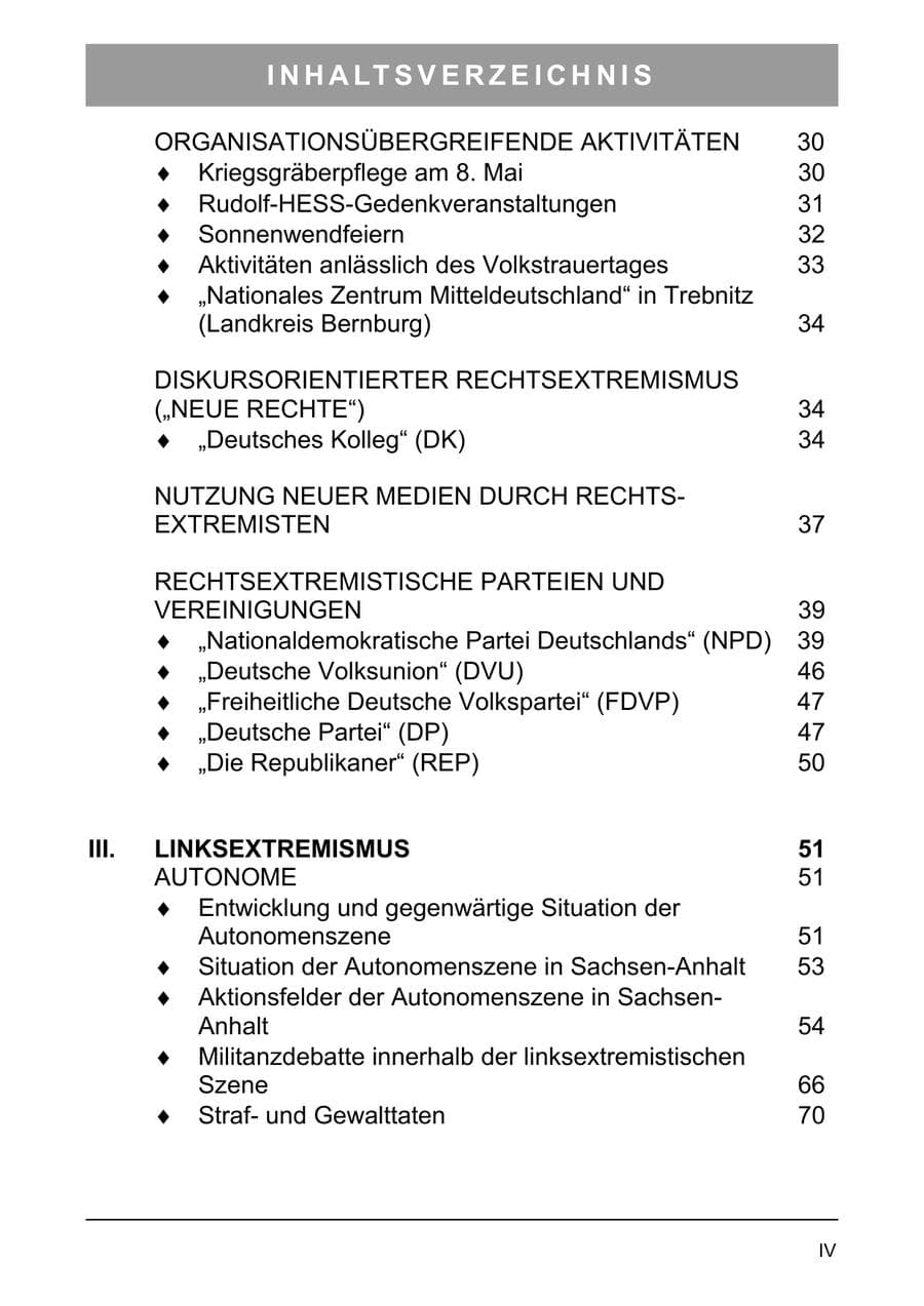 Seite 7 des Verfassungsschutzbericht 2003 Sachsen-Anhalt