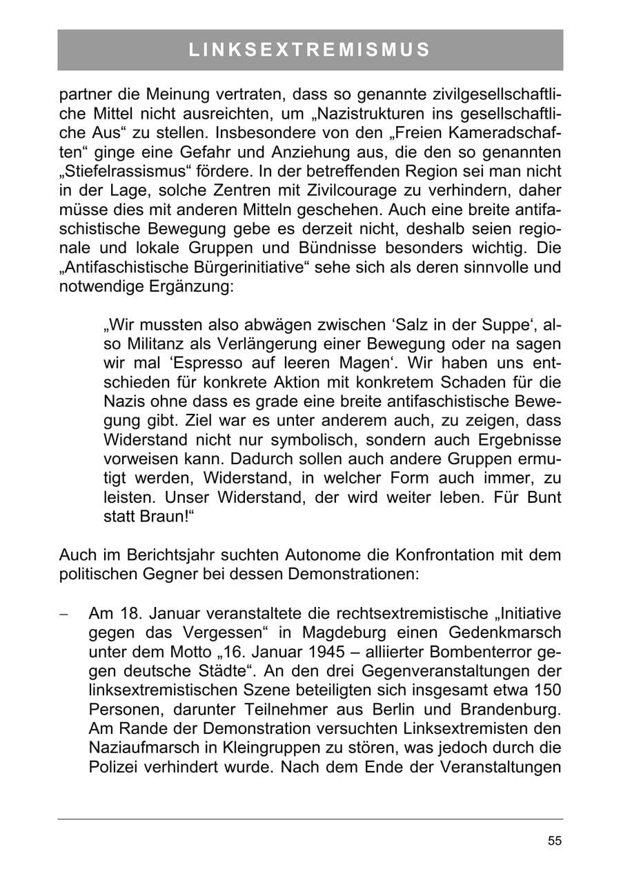 Seite 64 des Verfassungsschutzbericht 2003 Sachsen-Anhalt