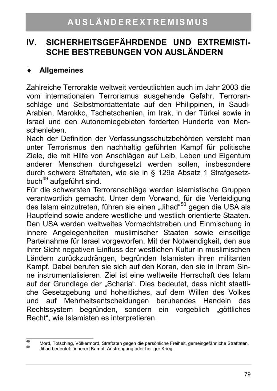 Seite 88 des Verfassungsschutzbericht 2003 Sachsen-Anhalt