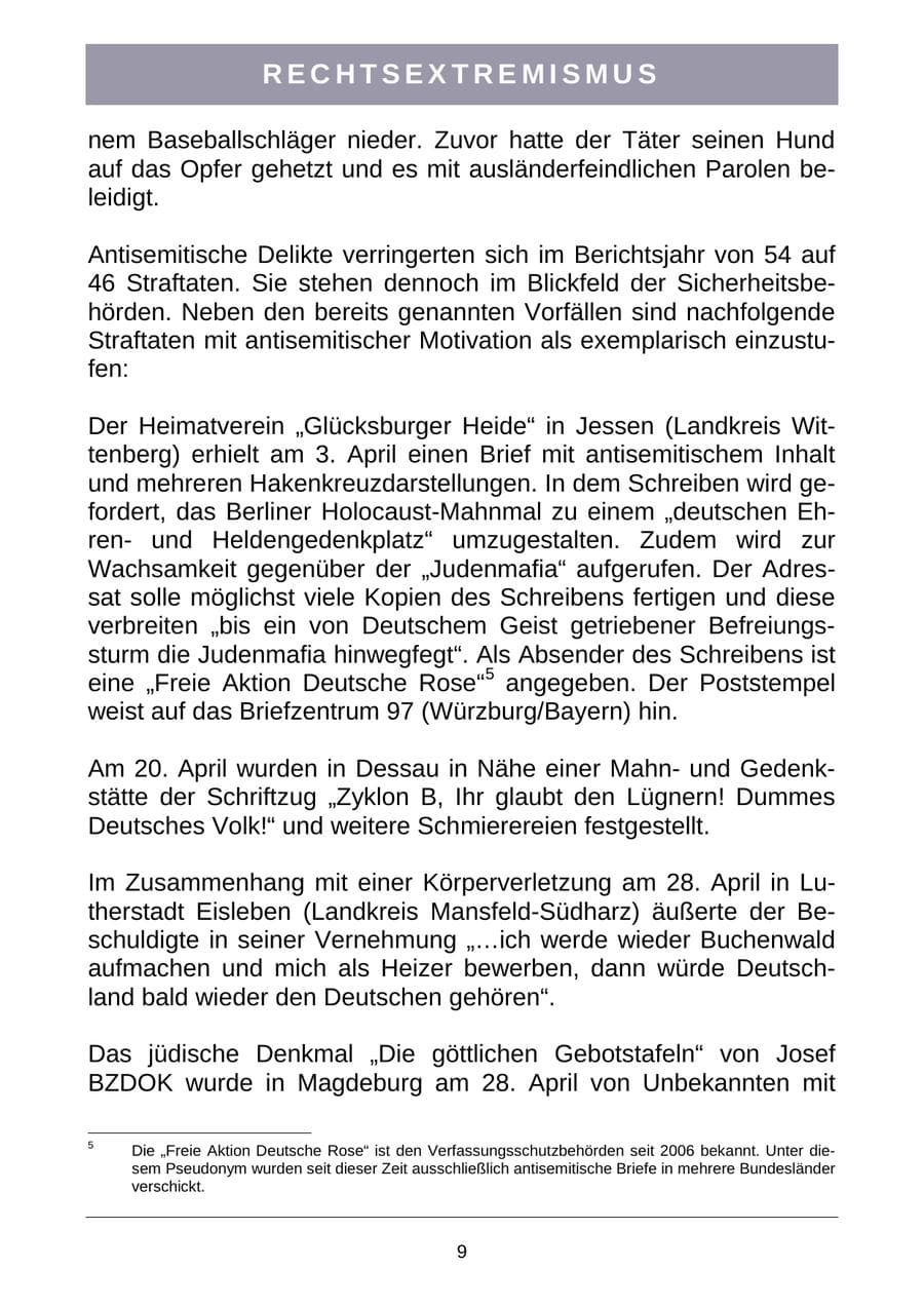 Seite 12 des Verfassungsschutzbericht 2007 Sachsen-Anhalt