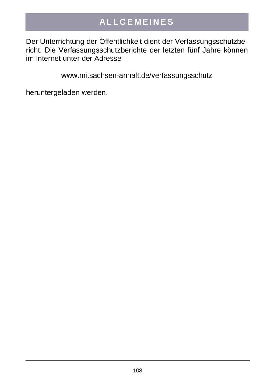 Seite 111 des Verfassungsschutzbericht 2007 Sachsen-Anhalt