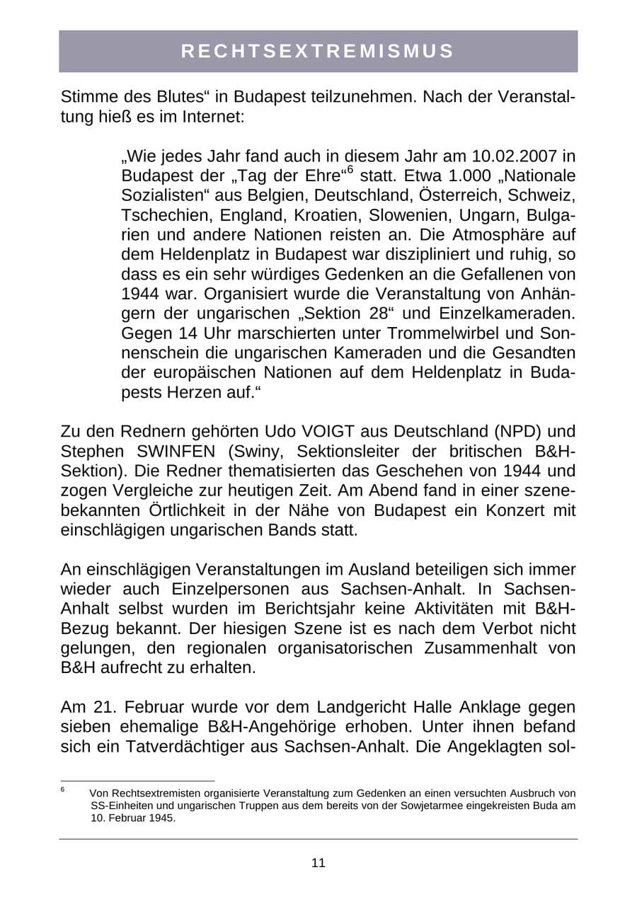 Seite 14 des Verfassungsschutzbericht 2007 Sachsen-Anhalt
