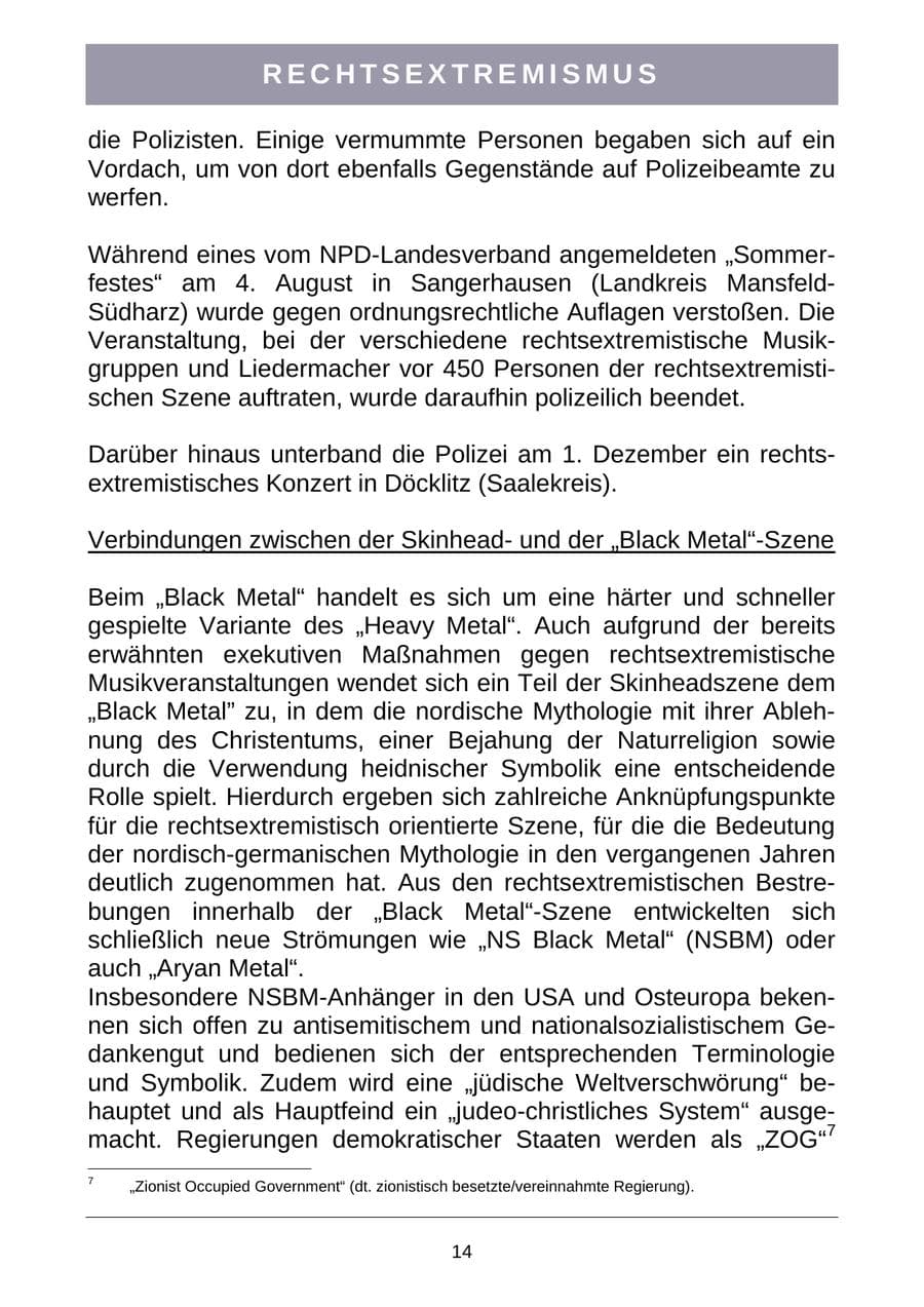 Seite 17 des Verfassungsschutzbericht 2007 Sachsen-Anhalt