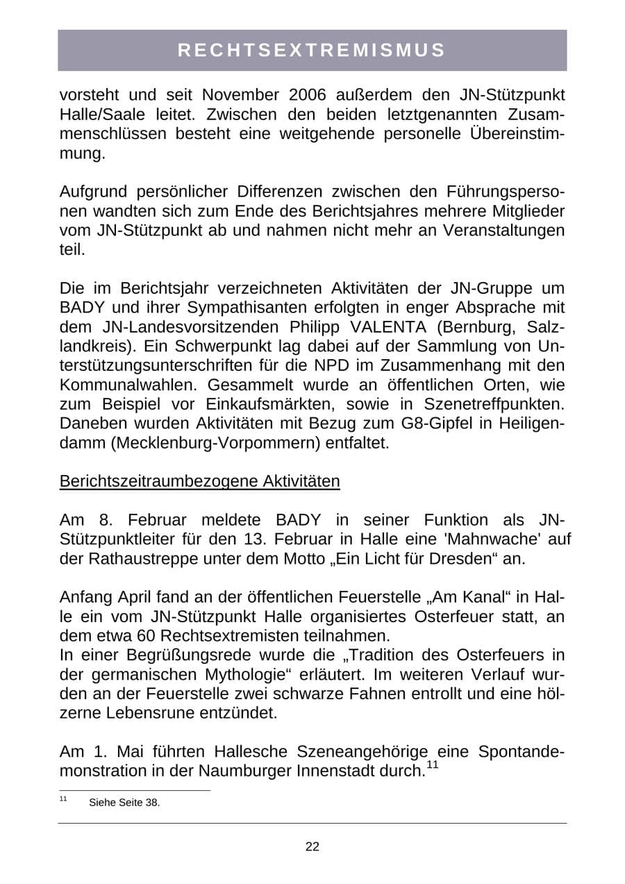 Seite 25 des Verfassungsschutzbericht 2007 Sachsen-Anhalt