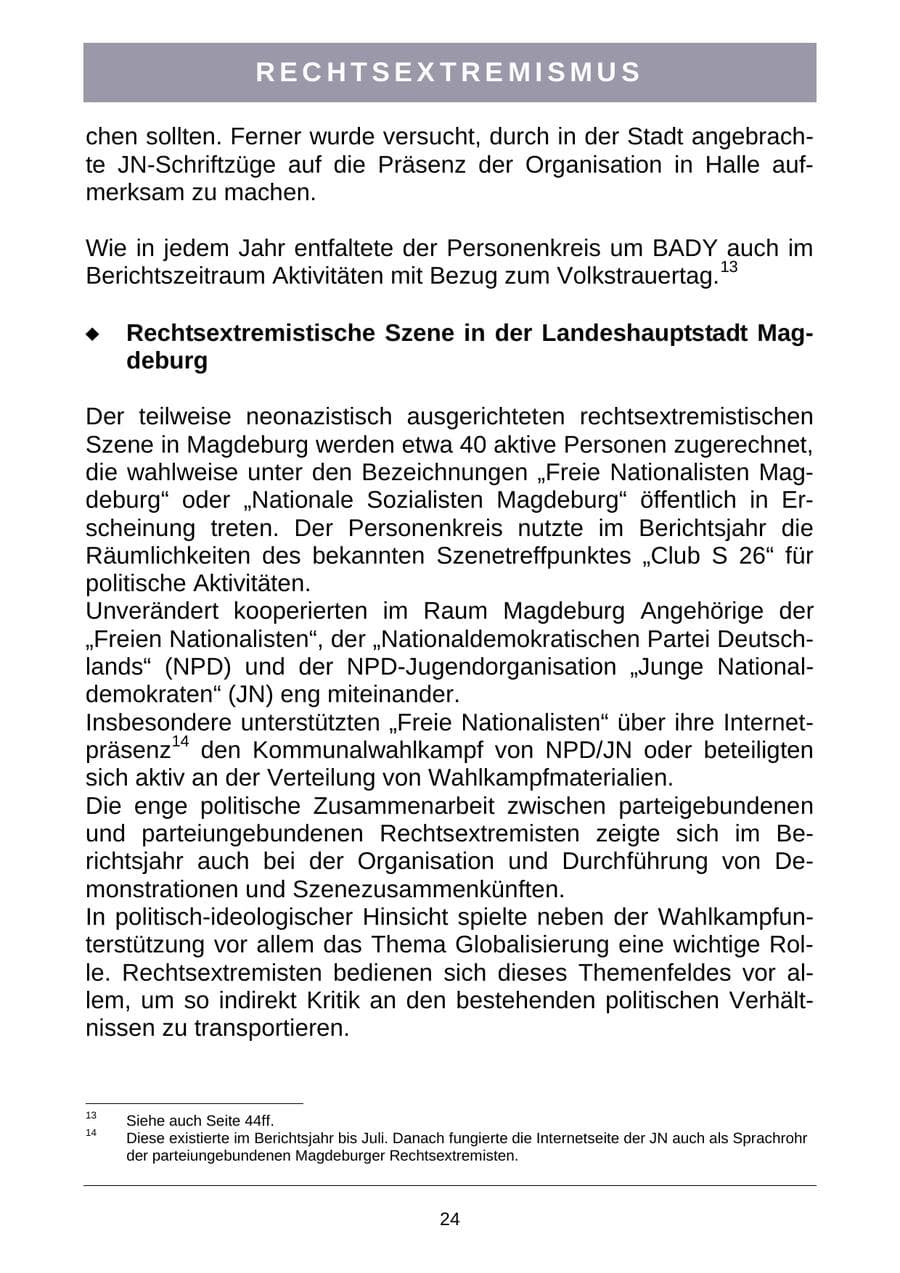Seite 27 des Verfassungsschutzbericht 2007 Sachsen-Anhalt