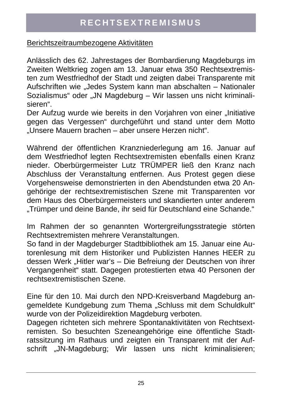 Seite 28 des Verfassungsschutzbericht 2007 Sachsen-Anhalt