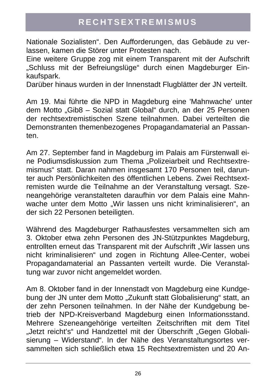 Seite 29 des Verfassungsschutzbericht 2007 Sachsen-Anhalt