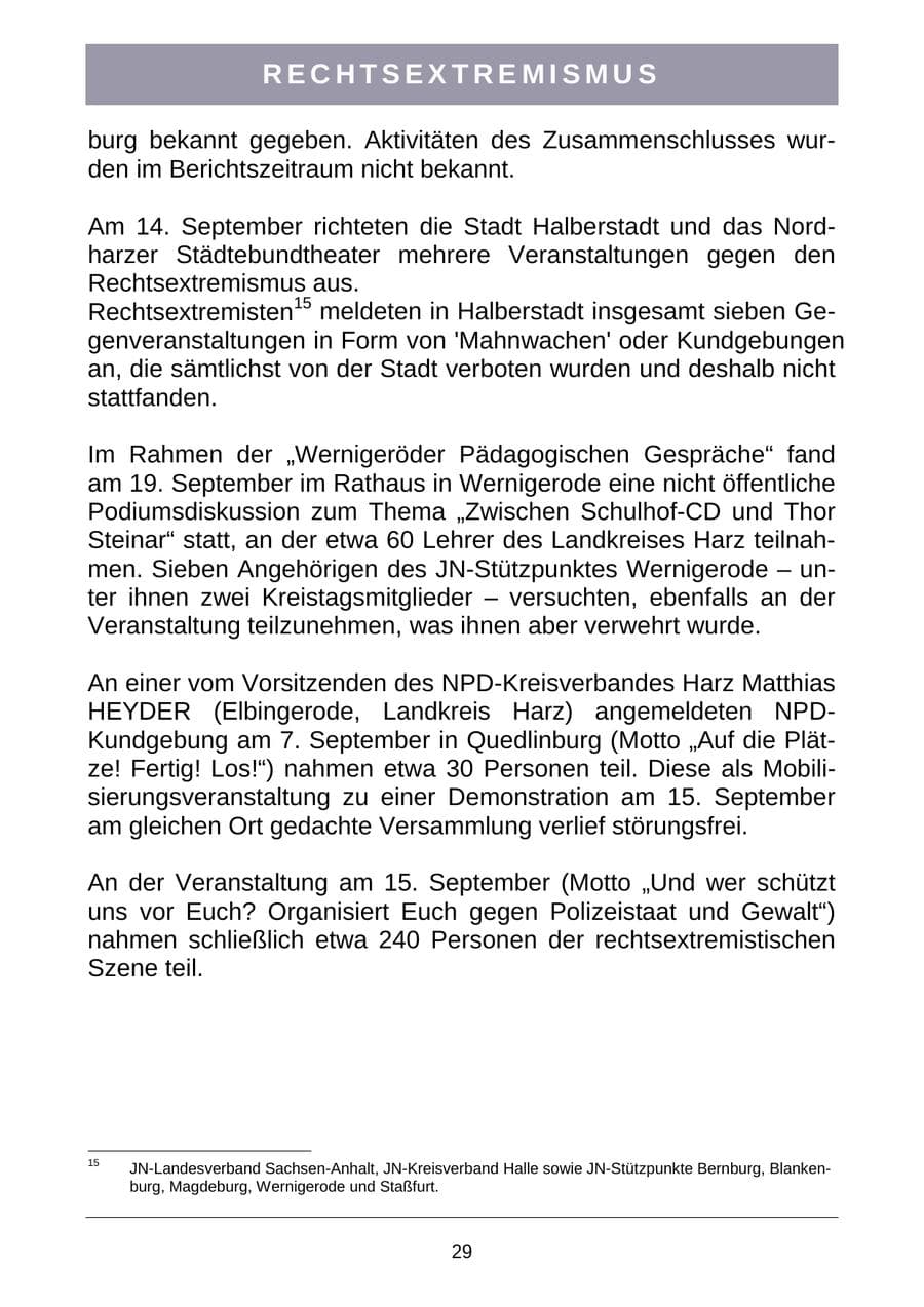 Seite 32 des Verfassungsschutzbericht 2007 Sachsen-Anhalt