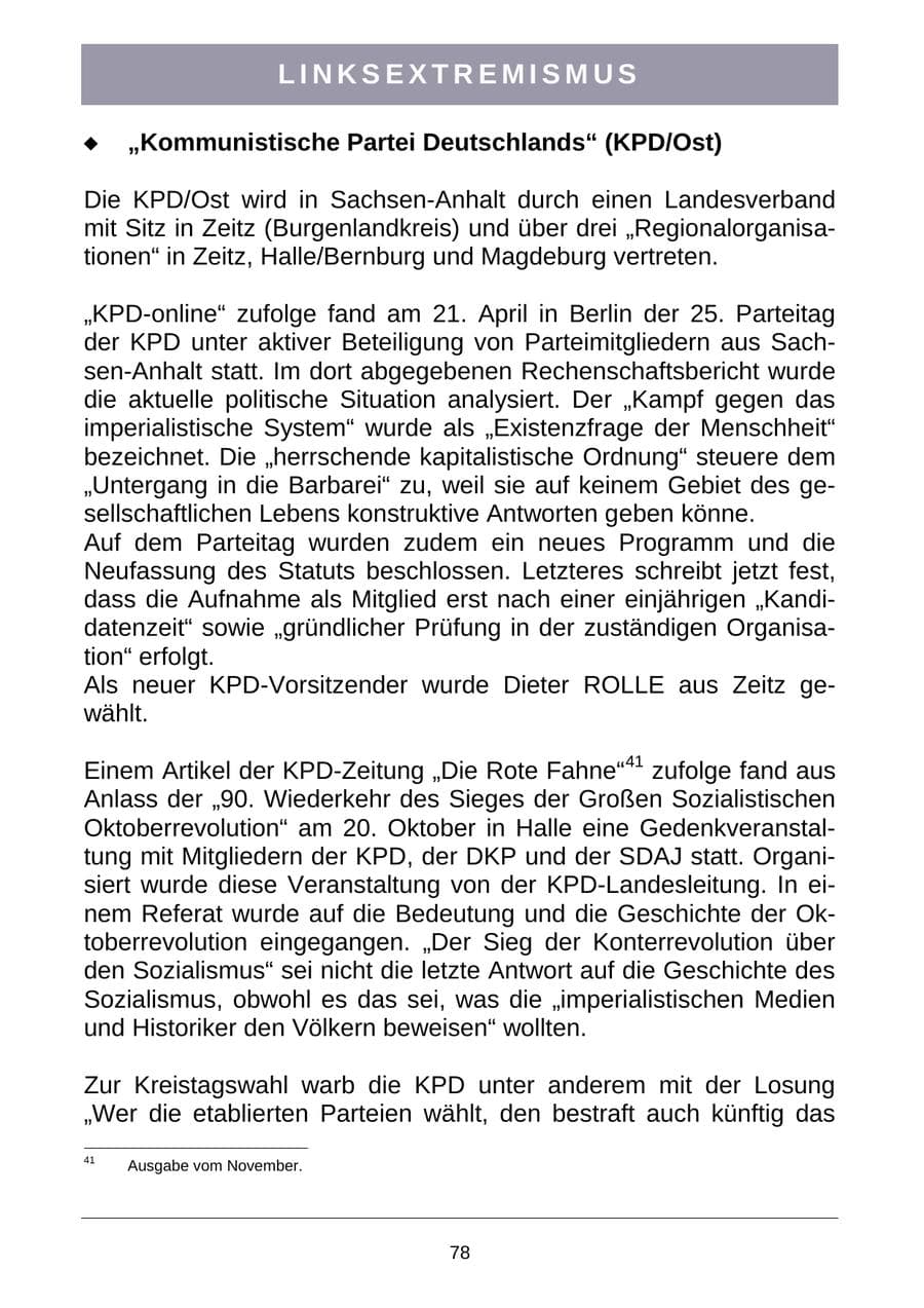 Seite 81 des Verfassungsschutzbericht 2007 Sachsen-Anhalt