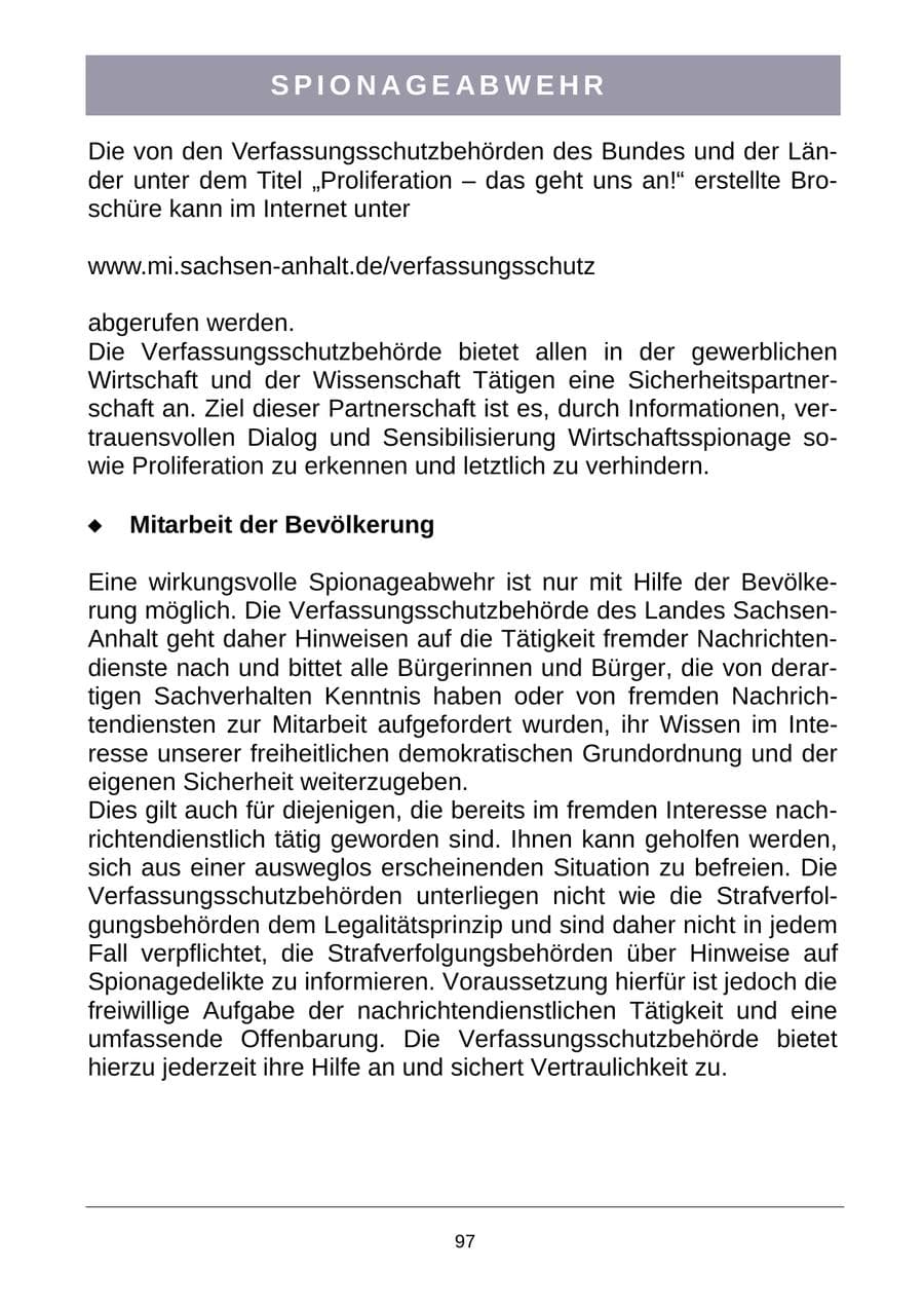 Seite 100 des Verfassungsschutzbericht 2007 Sachsen-Anhalt