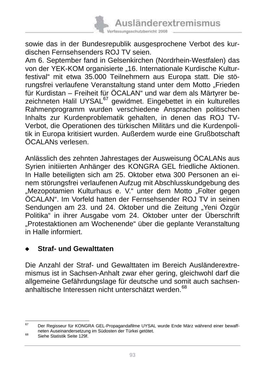 Seite 101 des Verfassungsschutzbericht 2008 Sachsen-Anhalt