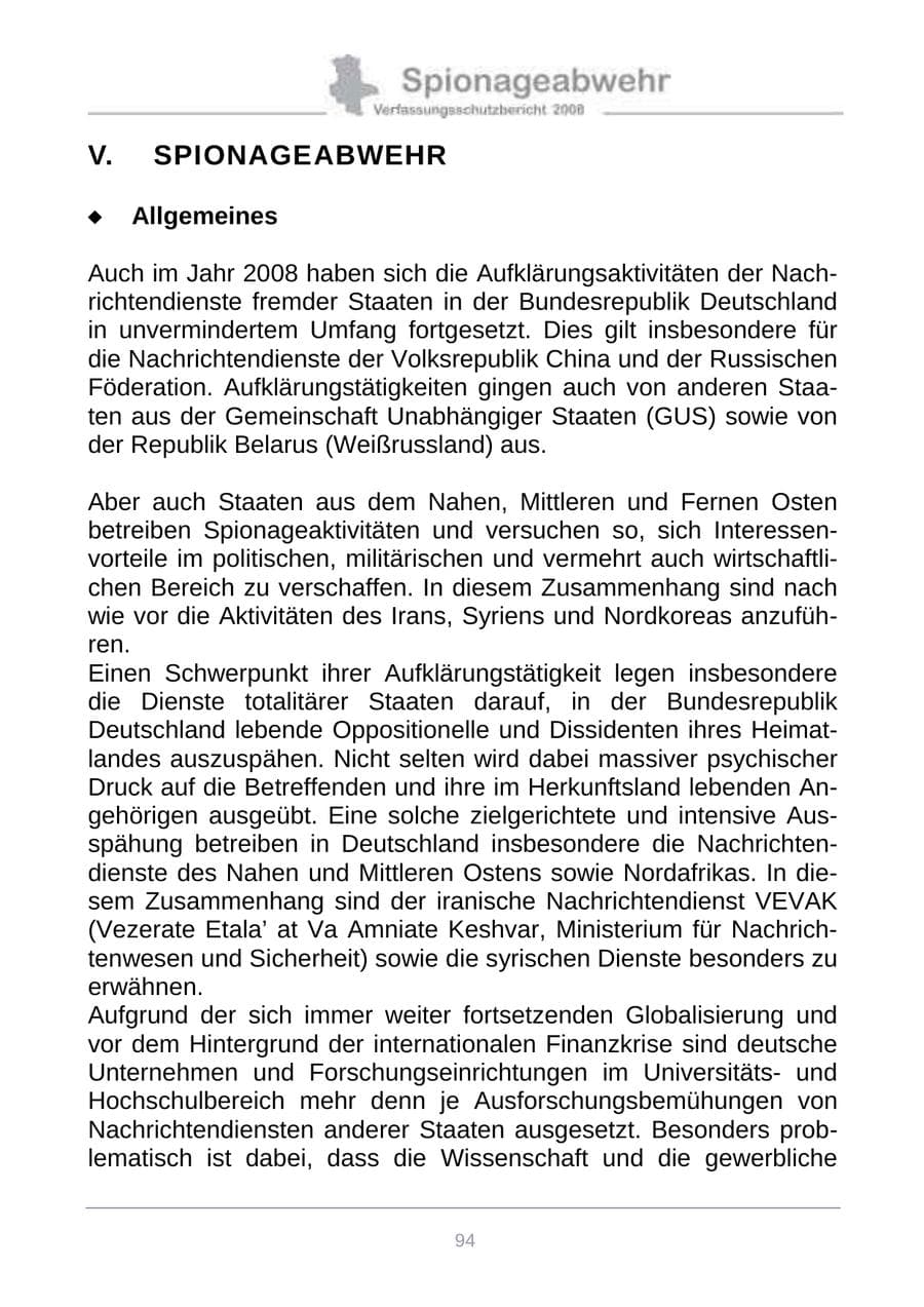 Seite 102 des Verfassungsschutzbericht 2008 Sachsen-Anhalt