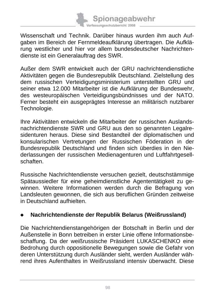 Seite 106 des Verfassungsschutzbericht 2008 Sachsen-Anhalt
