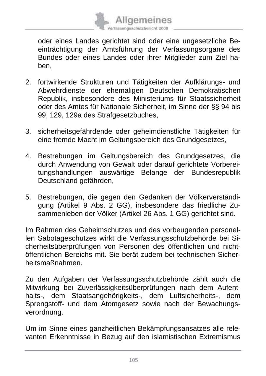 Seite 113 des Verfassungsschutzbericht 2008 Sachsen-Anhalt