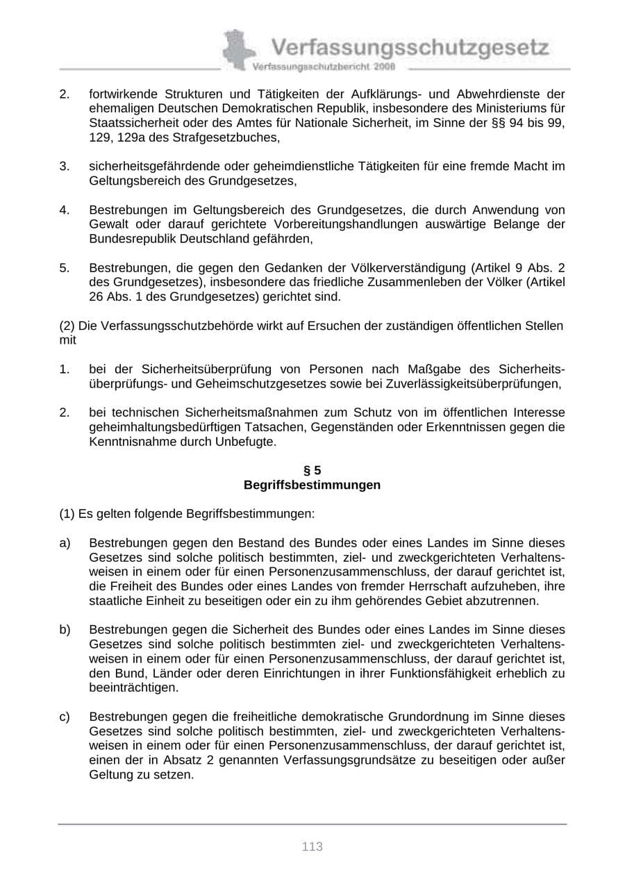 Seite 121 des Verfassungsschutzbericht 2008 Sachsen-Anhalt