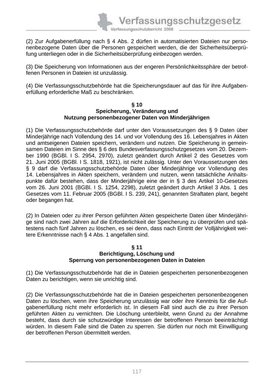 Seite 125 des Verfassungsschutzbericht 2008 Sachsen-Anhalt