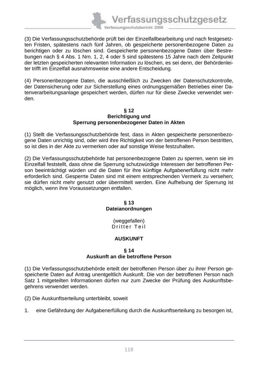 Seite 126 des Verfassungsschutzbericht 2008 Sachsen-Anhalt