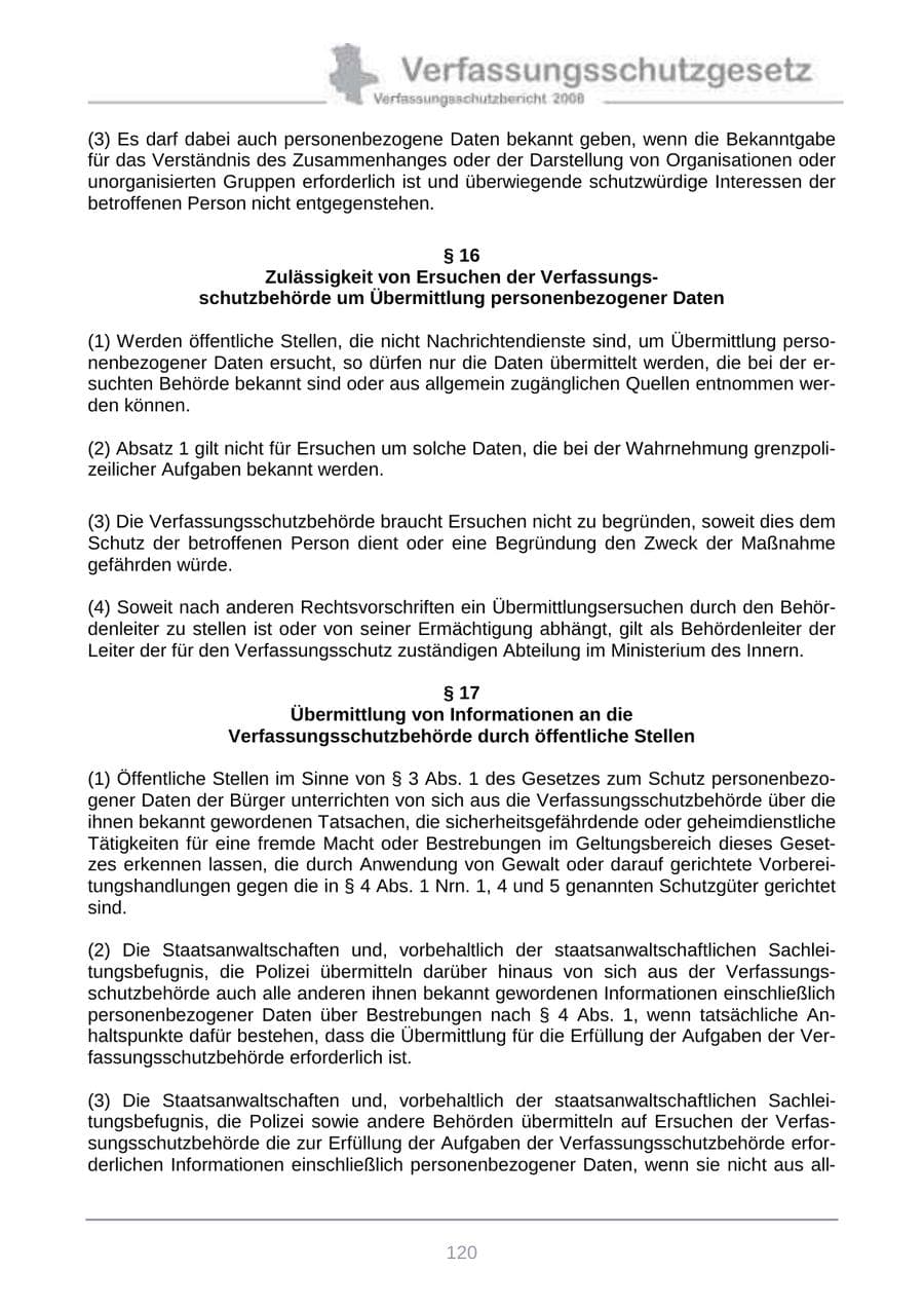 Seite 128 des Verfassungsschutzbericht 2008 Sachsen-Anhalt