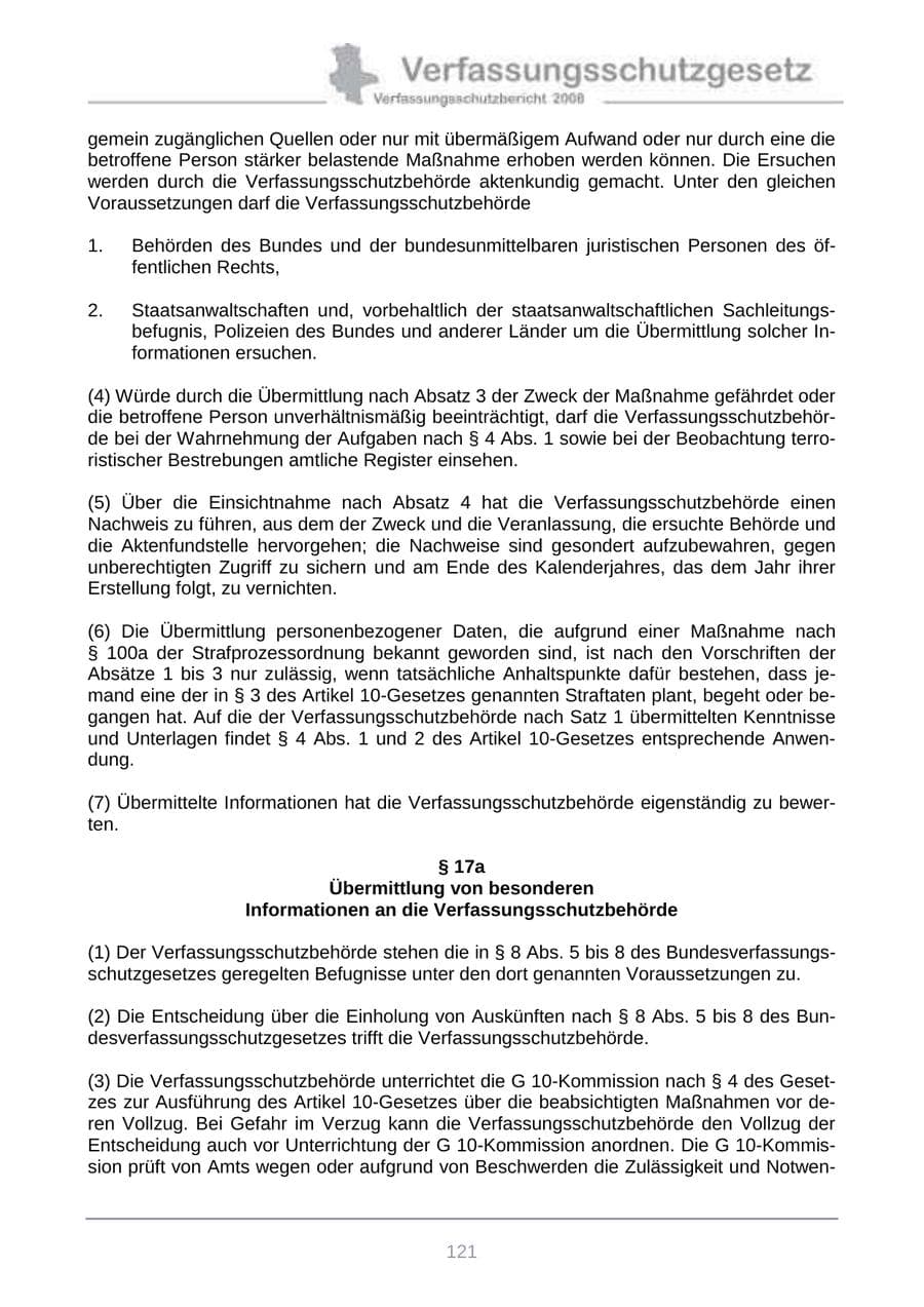 Seite 129 des Verfassungsschutzbericht 2008 Sachsen-Anhalt