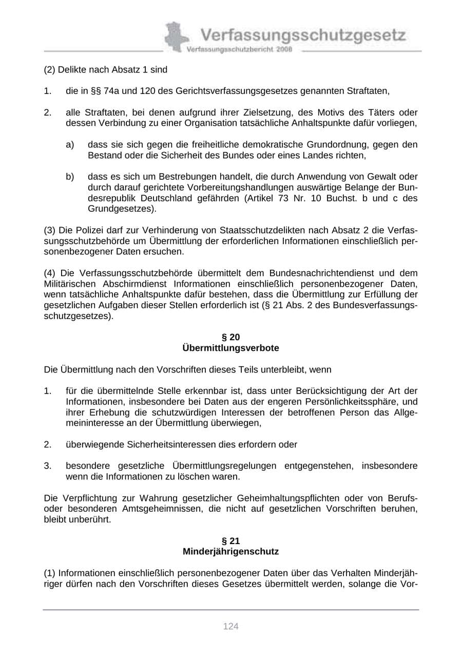 Seite 132 des Verfassungsschutzbericht 2008 Sachsen-Anhalt